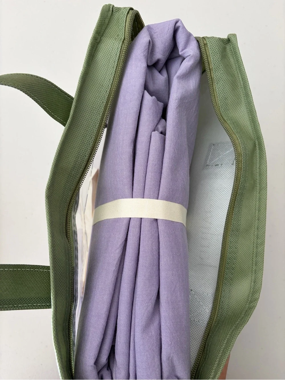 Queen Duvet Cover Set, 100% Cotton - Lavender Purple